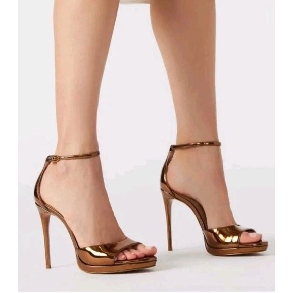 Steve Madden Wiley Bronze Stilettos Pumps Heels Sz. 6 Metallic Gold Holiday Hoco - Picture 1 of 6